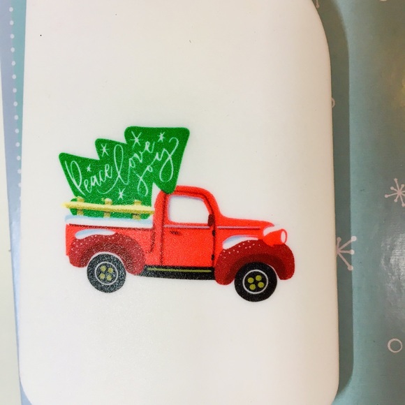 2 Xmas Peace Love Joy Red Truck Silicone Spatulas - Picture 5 of 7